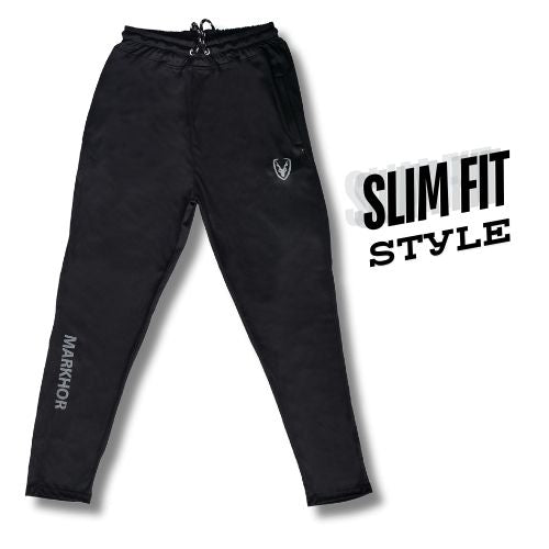 ππππ€ ππ π Reflective Markhor Logo-Trouser-Premium Polyester Slim-Fit