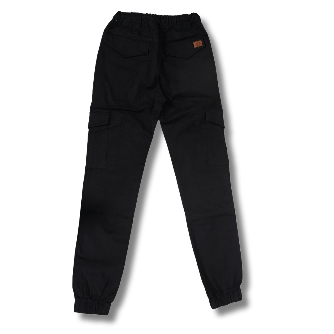 Ultimate Comfort Cotton Cargo Pants – Perfect Fit, All-Day Style! Black