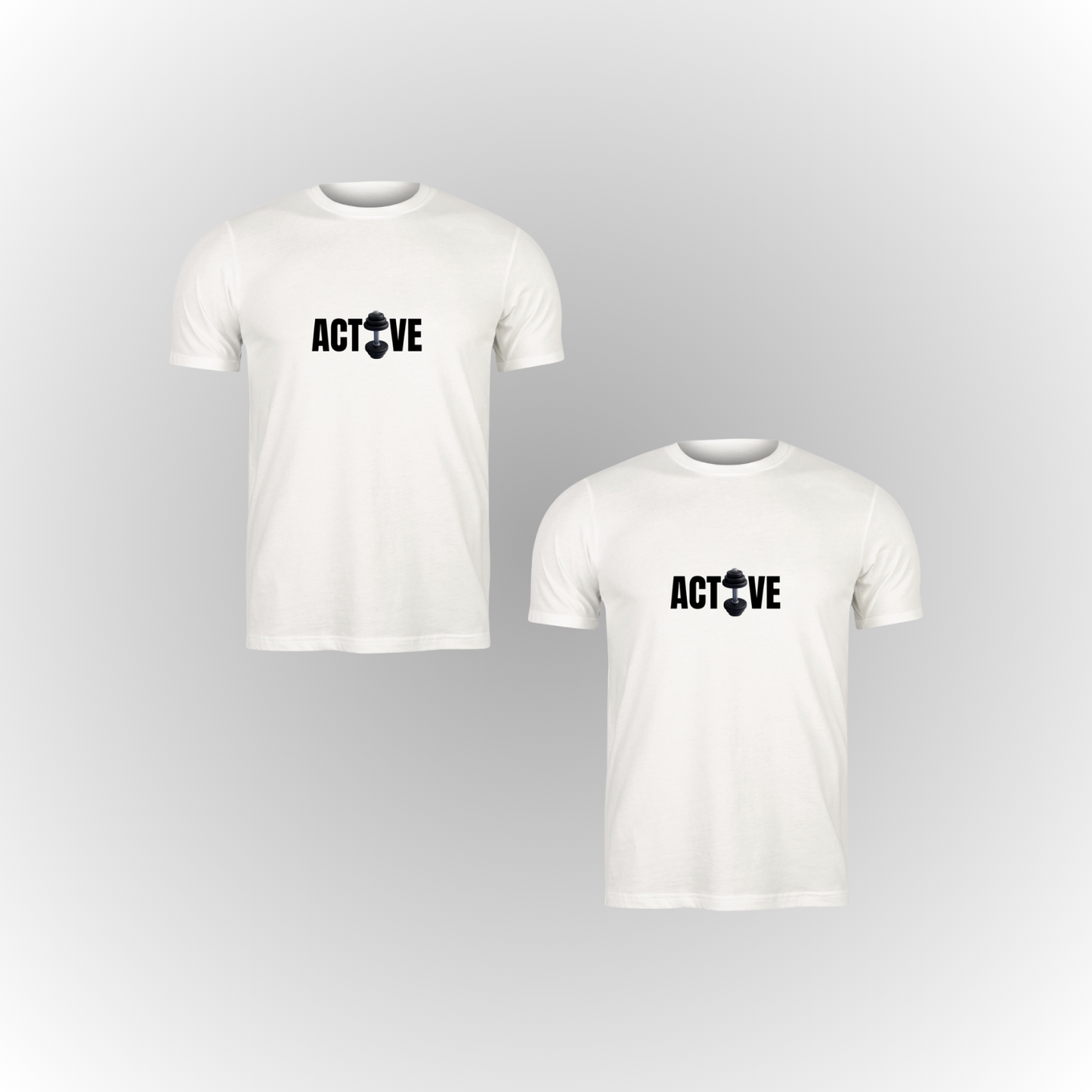 Pack of 2 Premium ActiveWeare T-Shirts – Double the Style, Double the Comfort!