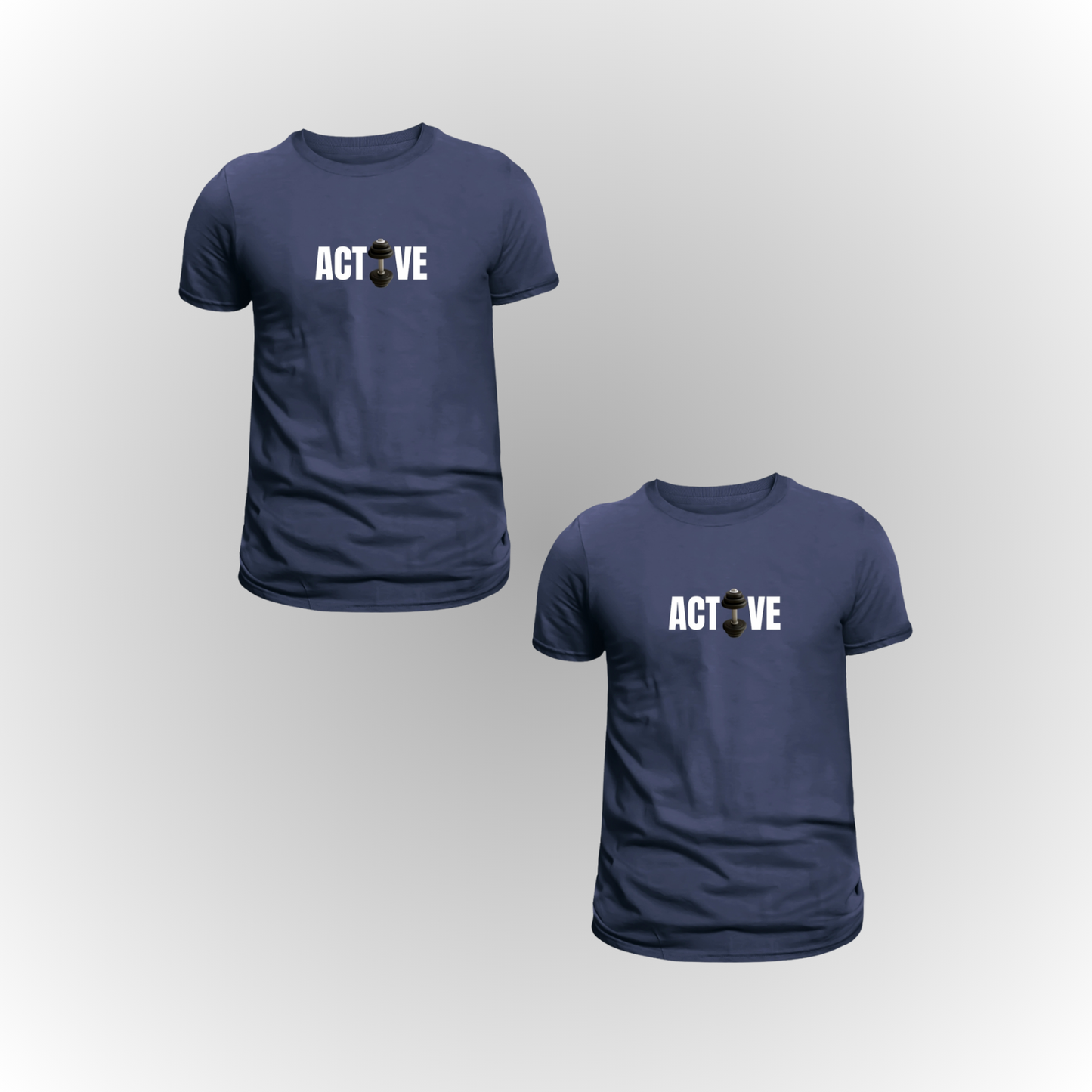 Pack of 2 Premium ActiveWeare T-Shirts – Double the Style, Double the Comfort!