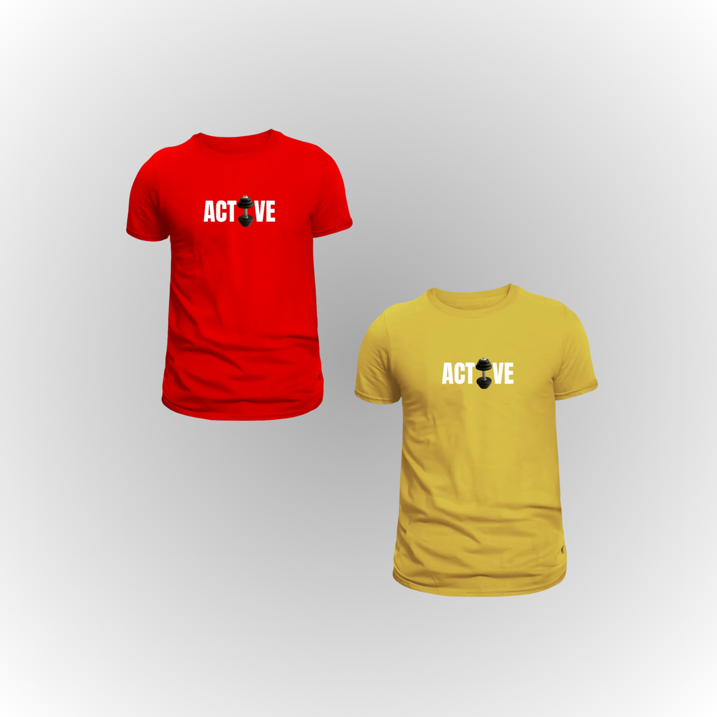Pack of 2 Premium ActiveWeare T-Shirts – Double the Style, Double the Comfort!