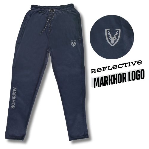 𝐏𝐚𝐜𝐤 𝐎𝐟 𝟐 Reflective Markhor Logo-Trouser-Premium Polyester Slim-Fit