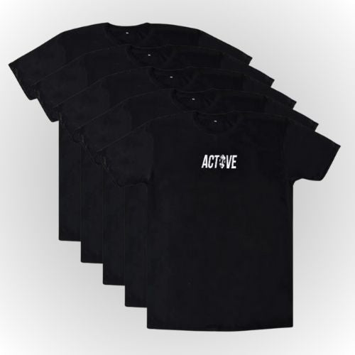 Pack of 5 Premium ActiveWeare T-Shirts – Double the Style, Double the Comfort!