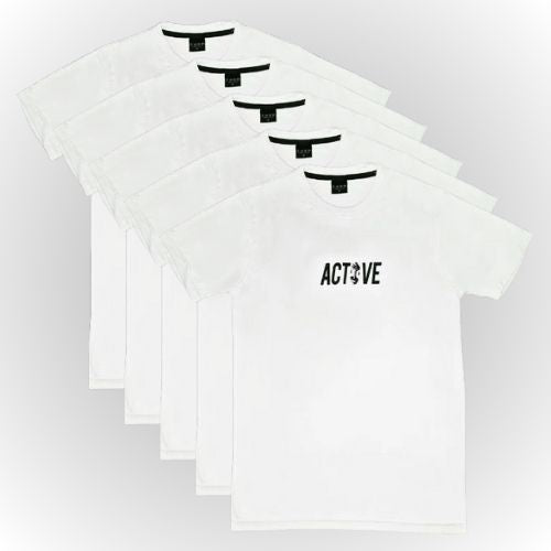 Pack of 5 Premium ActiveWeare T-Shirts – Double the Style, Double the Comfort!