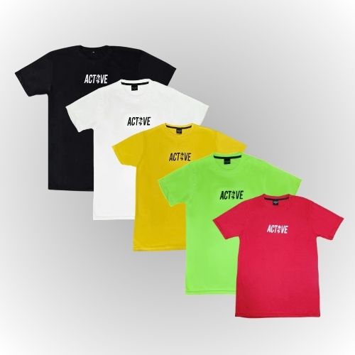 Pack of 5 Premium ActiveWeare T-Shirts – Double the Style, Double the Comfort!