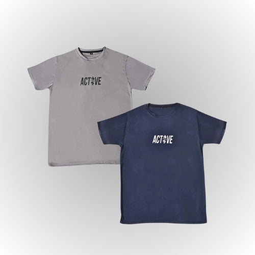 Pack of 2 Premium ActiveWeare T-Shirts – Double the Style, Double the Comfort!